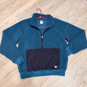 The North Face Blue and Black Zip-Up Sweater